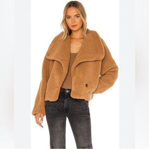 Free People We The Free Izzy Wrap Faux Fur Teddy Jacket